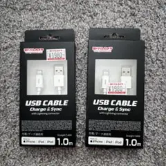 新品USBケーブル 充電・データ転送 1.0m Lightningコネクタ
