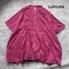 LUPILIEN ルピリアン　カットワークブラウス　ピンク　ワイド　ドルマン