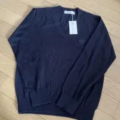 紺色　ネイビー　Vネック　セーター　140