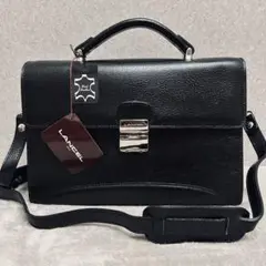 【極美品】LANCEL ビジネスバッグ ショルダー 2WAY ブリーフケース 黒