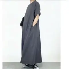 QTUME クチューム スーピマ コットン ポンチ シンプル ワンピース 綿