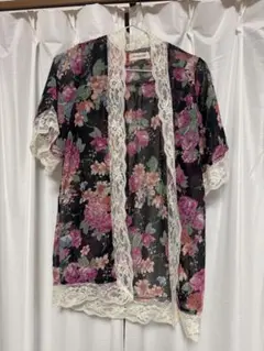 Shelly Coat フラワープリント カーディガン
