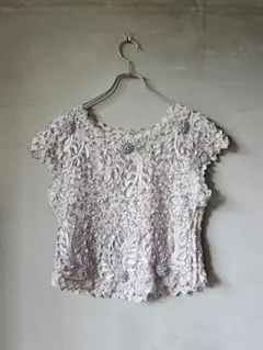 vintage*リボンレーストップス