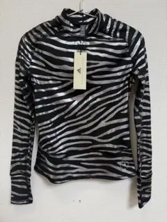 adidas Stella McCartney ゼブラ柄長袖トップス メタリック
