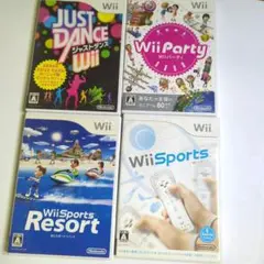 wiiソフト4枚セット　スポーツ　リゾート　ダンス　パーティ