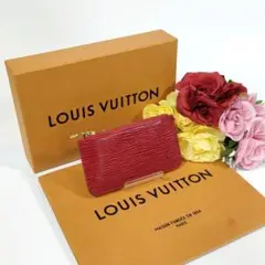 極美品 ルイヴィトン 小銭入れ コインケース エピ ポシェット クレ レッド