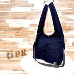 【ポーター】BAGGERバガーGMS BAG トートバッグ 紺ネイビー×オレンジ