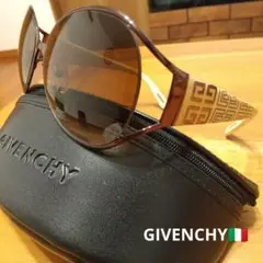 美品☆Italy製 GIVENCHY ジバンシー サングラス ブラウン ケース付