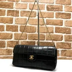 CHANEL チョコバー ココマーク ラムスキン チェーンショルダー 4241