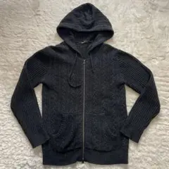 ♡COMME CA MEN♡ジップパーカーニットセーター　毛　Ｍ−Ｌ