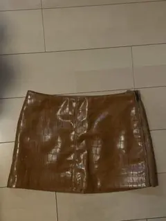H&M ブラウン ミニスカート