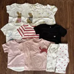 西松屋 Tシャツ パンツ 七分丈90 95 まとめ 10点セット　未使用