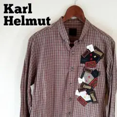 Karl Helmut 日本製 複数タグ 美品 L チェック カールヘルム