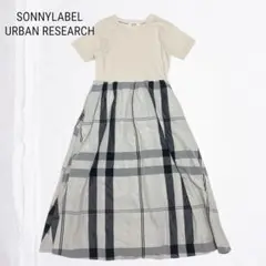 URBAN RESEARCH ドッキングカット BIGチェックワンピース