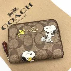 【COACH X PEANUTS】シグネチャー!スヌーピー!折り財布!新品!