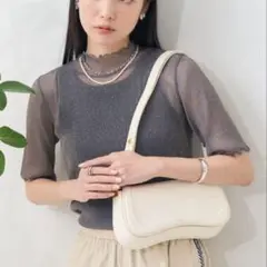 フリークスストア新品ラメシアー透け感カットソー