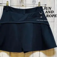 ジュンアンドロペ　JUN & ROPE ブラック フレアスカート インナー付き