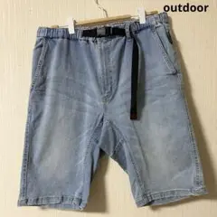 outdoor デニムパンツ　ハーフパンツ　ショートパンツL