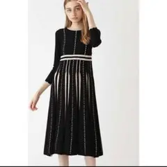 MITSUKOSHI ISETAN ジルスチュアート　ブラックニットワンピース