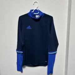 adidas ネイビー/ブルー 長袖シャツ&パンツ セット