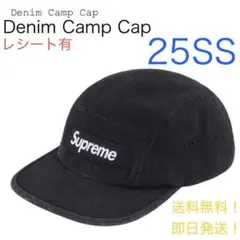 25SS supreme Denim Camp Cap Black