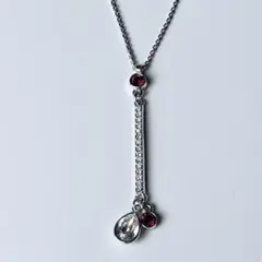 SWAROVSKI ネックレス ラインストーン クリスタル ドロップ レッド