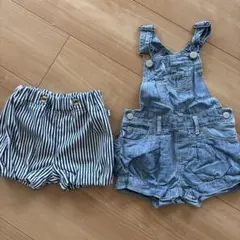 Lee ストライプ ボトムス & babyGap デニムオーバーオール