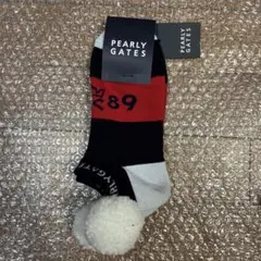 本日夜迄PEARY GATESゴルフソックスボンボン付新品未使用タグ付