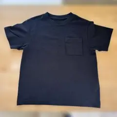 GU 男女兼用コットンポケットTシャツ 黒　サイズ140