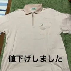 Crocodile ピンク ジップアップポロシャツ M
