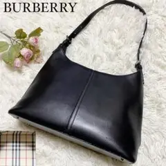 【美品】BURBERRY ハンドバッグ 2way ノバチェック 黒 レザー