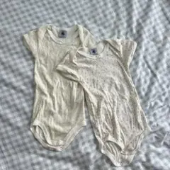 プチバトー ボディ肌着 2枚組