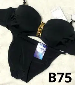 B75 スパークリングチェーンブラジャー&フルバックショーツ