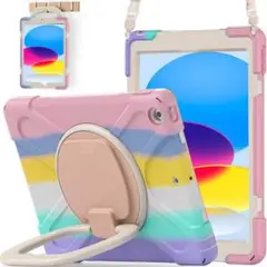 TSQQST iPadケース ストラップ付 カラフル タブレットケース k259
