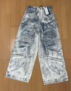 GEEK 3D PRINT TRACE BAGGY DENIM PANTS