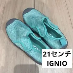 IGNIO スリッポン マリンシューズ 21.0 グリーン　21