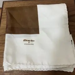 Fiorio シルクスカーフ ブラウンホワイト