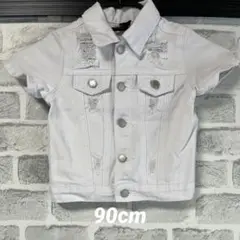 半袖 デニムジャケット ホワイト