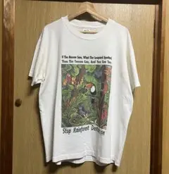 【90sUSA製】Human-i-Tees ビンテージ アニマル アートTシャツ