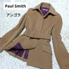 ポールスミス アンゴラ コート ベルト ベルテットコート 柄 大きいサイズ 42