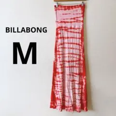 BILLABONGピンクと白のタイダイ ノースリーブロングワンピース