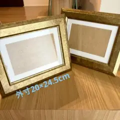 IKEA VIRSERUM ゴールド フォトフレーム 2個セット