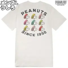スヌーピー　ペパーミント　Tシャツ　半袖　メンズL　ホワイト　バックプリント♪
