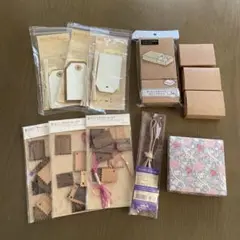 木製タグカード ラッピング箱等セット