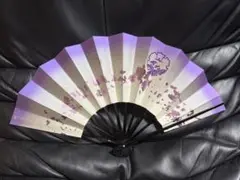 扇子　29cm 千切紫箔　紋　パール　舞扇子　舞踊　大衆演劇　着物　和装　小物