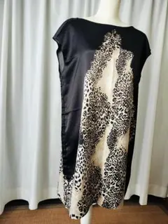 ヒョウ柄ノースリーブチュニック
