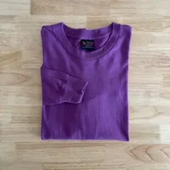 90's USA製　デッドストック　長袖　ロンt パープル　M