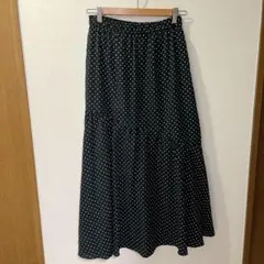 GU ドット柄 フレアロングスカート　マタニティ