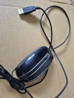 USB接続 有線マウス 黒 サイドボタン付き