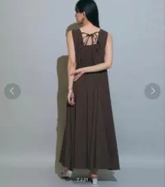 Mystrada ボリュームフレアカラーワンピース